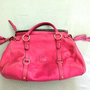 Rare Pink Leather Dooney and Bourke
